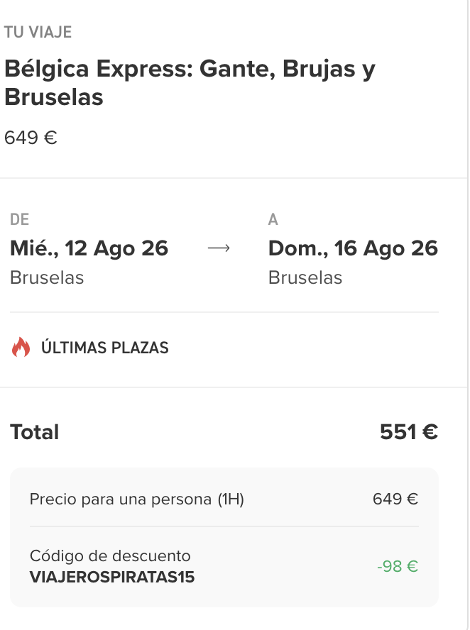 Oferta 🇧🇪 Visita FLANDES con WEROAD ♥️