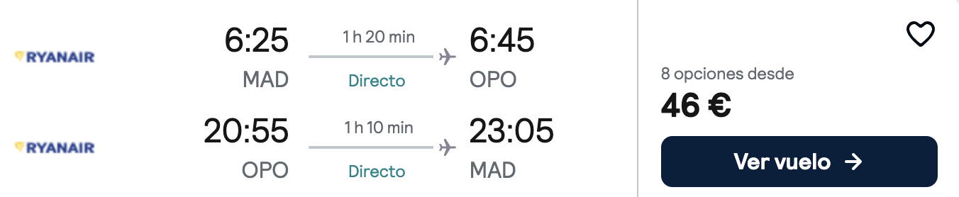 Oferta 🍇 Viaje low cost a Oporto