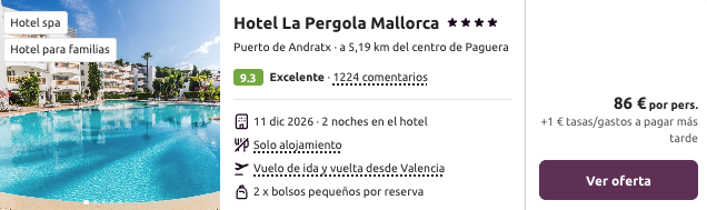 Oferta ⛵️ Escapada 4* de FINDE a Mallorca