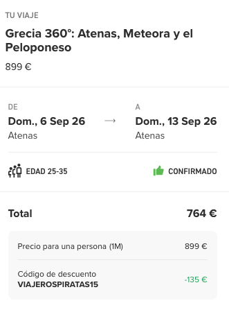 Oferta 🇬🇷 Ruta de 8 días por GRECIA con WeRoad