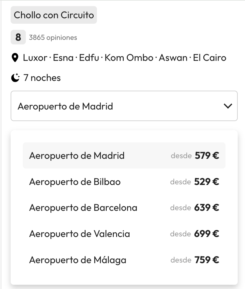 Oferta 👑 Viaje de 8 días a Egipto