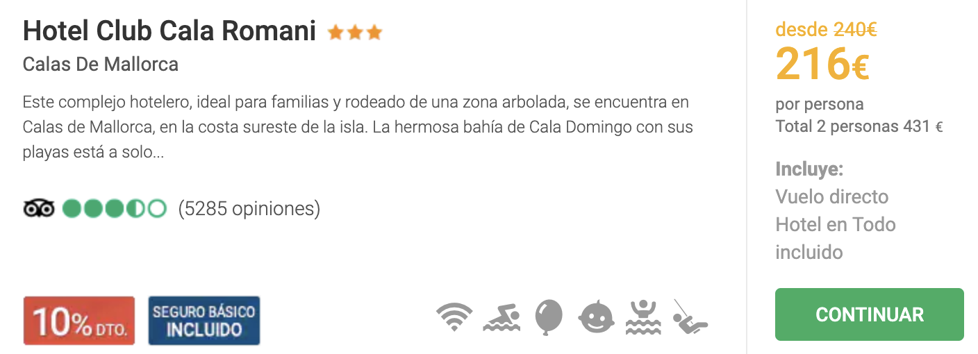 Oferta 💙 MALLORCA con TODO INCLUIDO 🍔