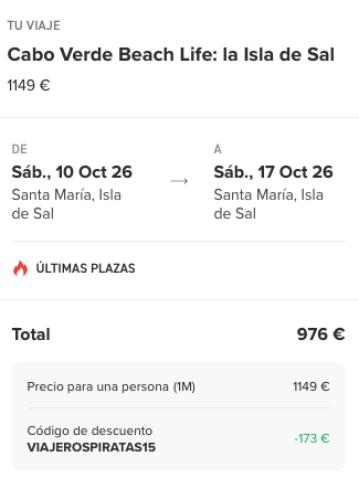 Oferta 🇨🇻 Ruta de 8 días por Cabo Verde con WeRoad