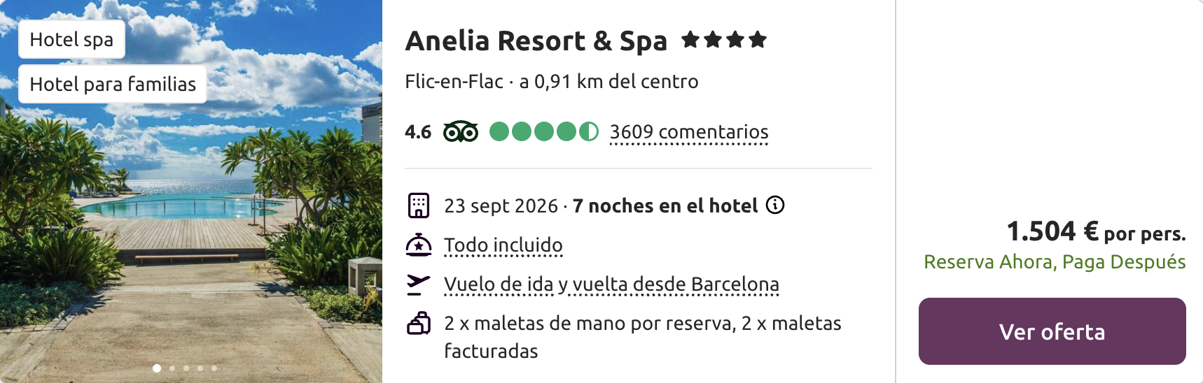 Oferta ☀️ Viaje 4* con TODO INCLUIDO a Isla Mauricio